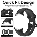 Silicone Quick-Release Watch Band with 8-Shape Anchor for Google Pixel Watch 5