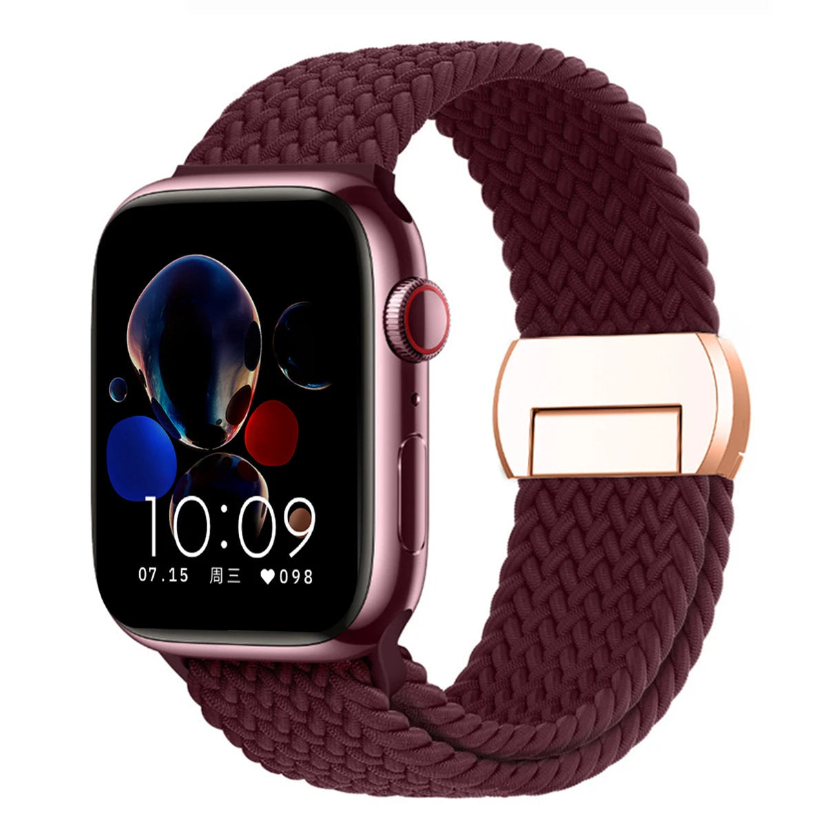 Stretchable Braided Solo Loop with Magnetic Closure for Apple Watch
