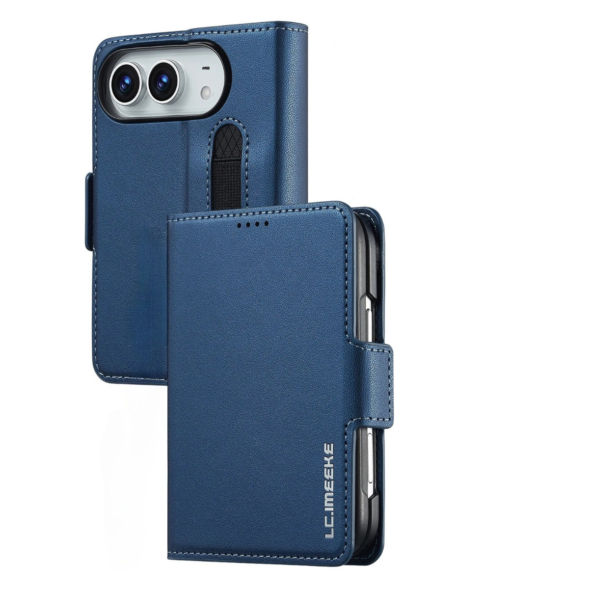 Leather Wallet Case with Integrated Pen Holder for iPhone Duo