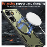 Shockproof Magnetic Hard PC + Soft TPU Case with Ring Stand for Xiaomi Redmi Turbo 4