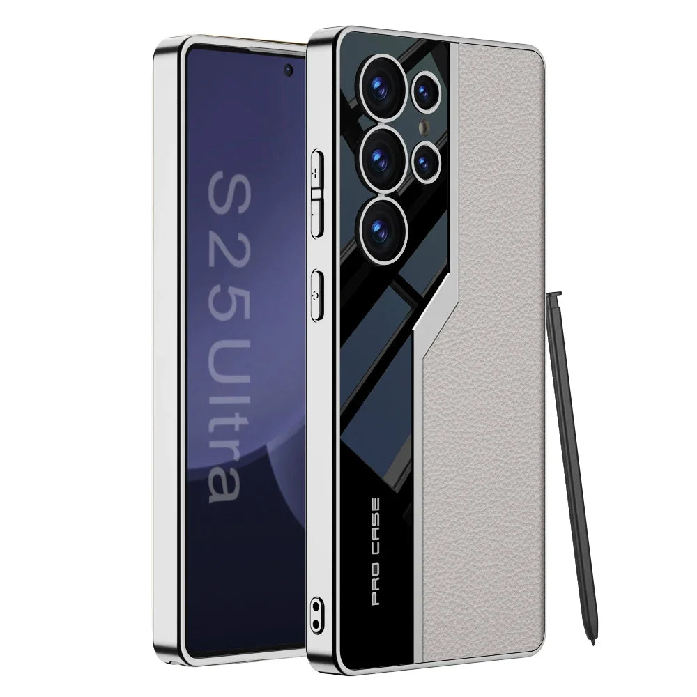 Shockproof TPU + Leather Case for Samsung Galaxy S25 Ultra