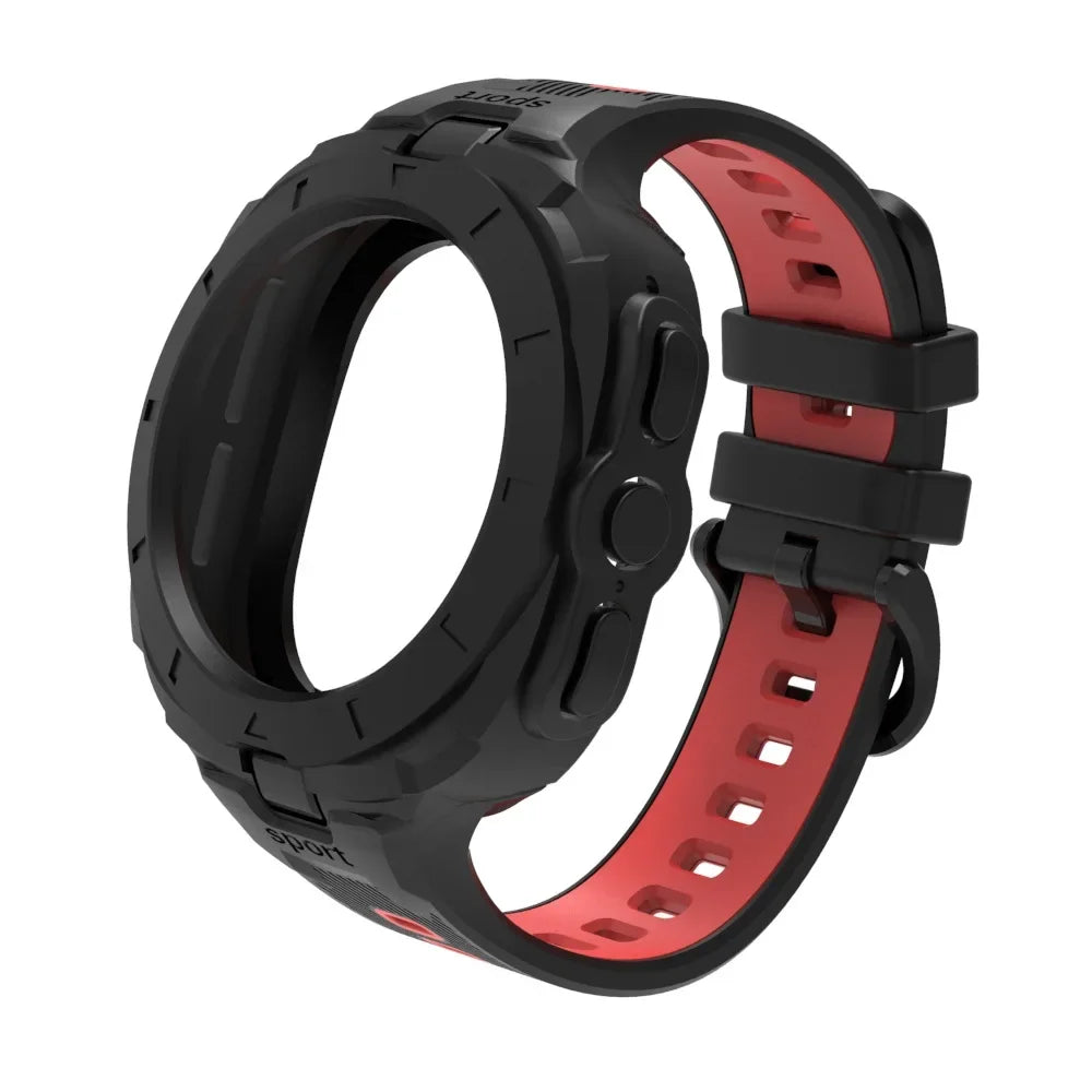 Breathable Silicone Strap with Protective Case for Samsung Galaxy Watch Ultra