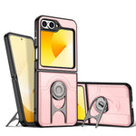 Military-Grade Protective Case with 360° Rotating Ring Stand for Samsung Galaxy Z Flip 6