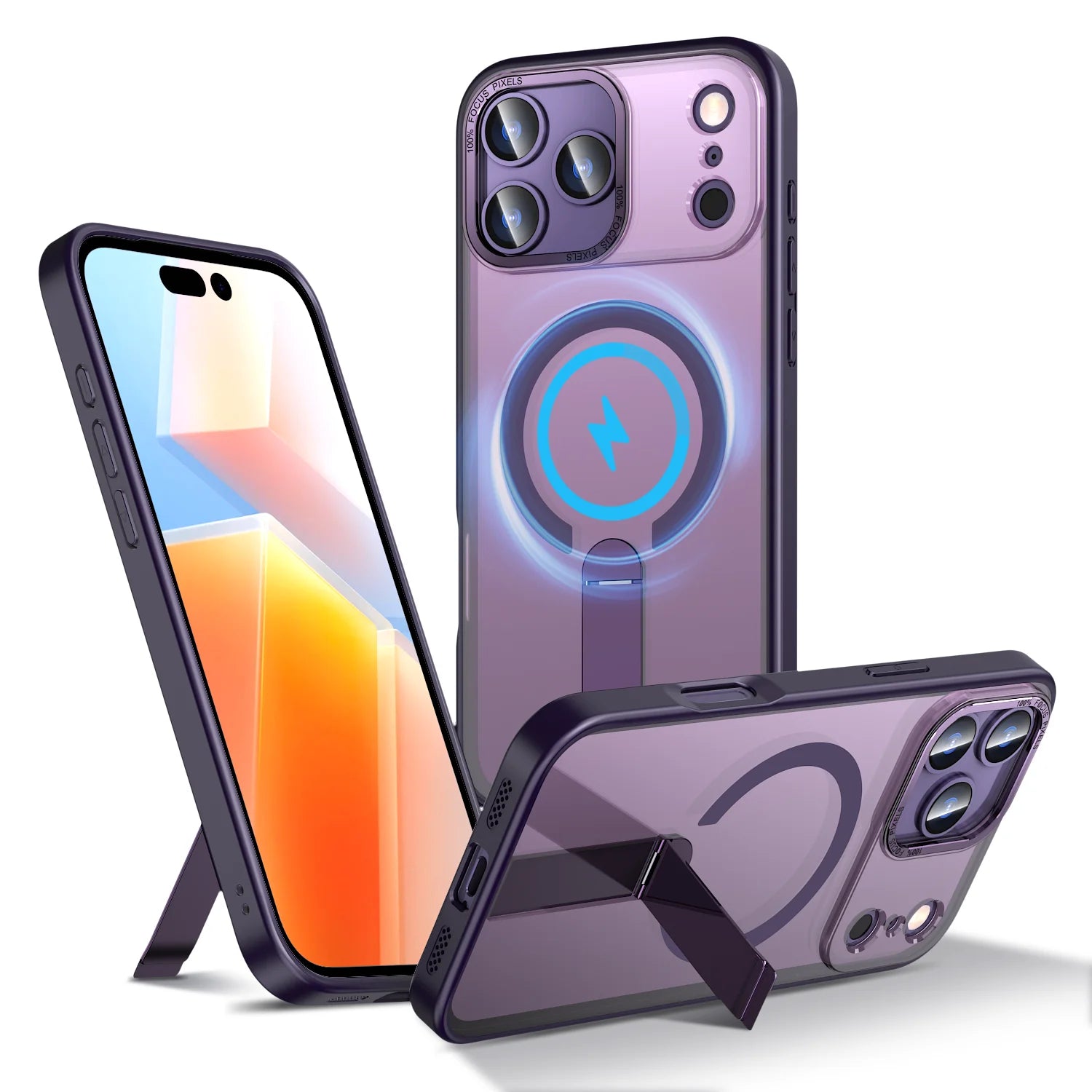 Shockproof MagSafe Case with Invisible Bracket Stand for iPhone 17 Series