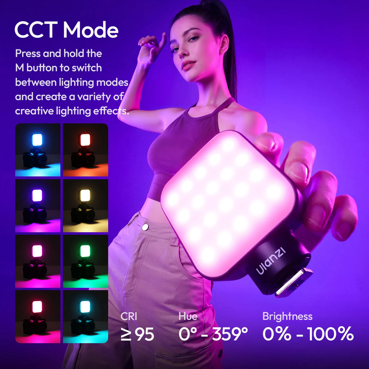 Ulanzi F8 Bi-color RGB Portable Flash