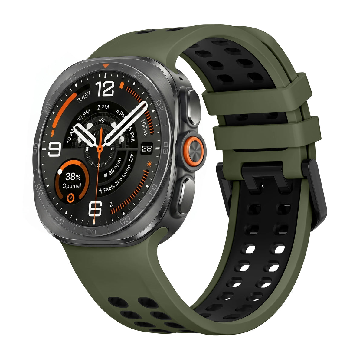 Breathable Perforated Silicone Sport Band for Samsung Galaxy Watch Ultra 2
