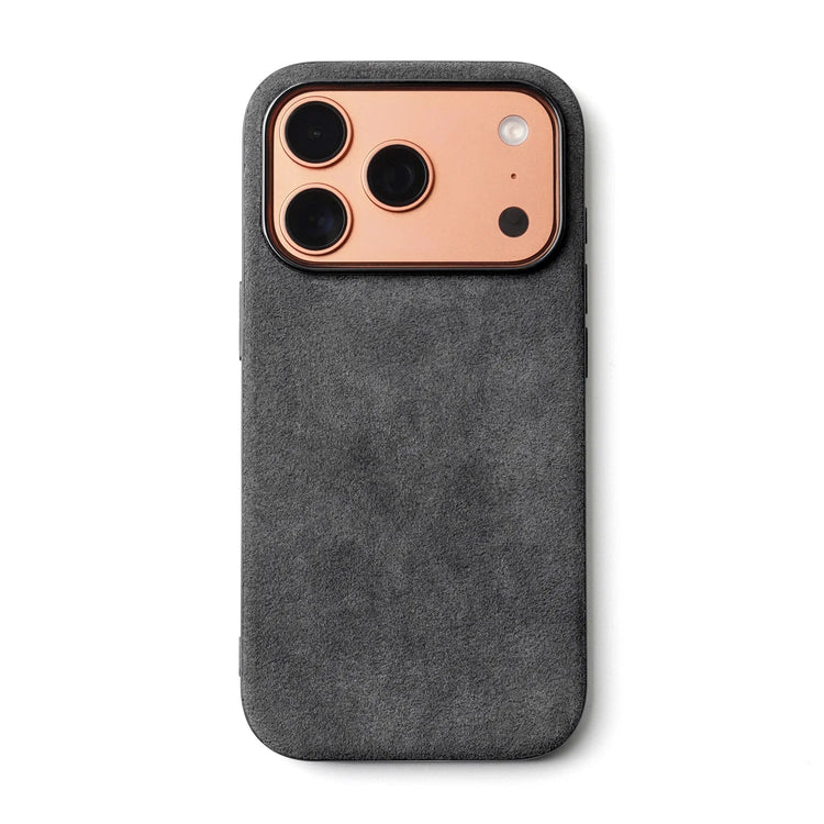 Alcantara Leather MagSafe Case with Raised Camera Ring for iPhone 17 Series