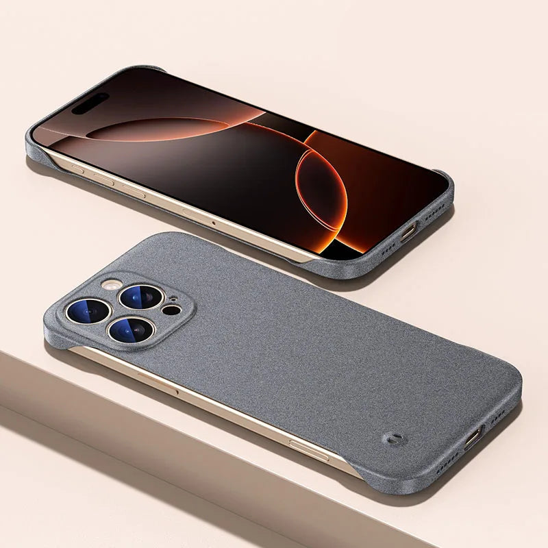 Sandstone Frameless Slim Matte Hard PC Case for iPhone 16 Series