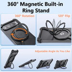 Shockproof Z-Shape Frameless  Aluminium Phone Case with Magnetic Ring for Google Pixel 9 Series