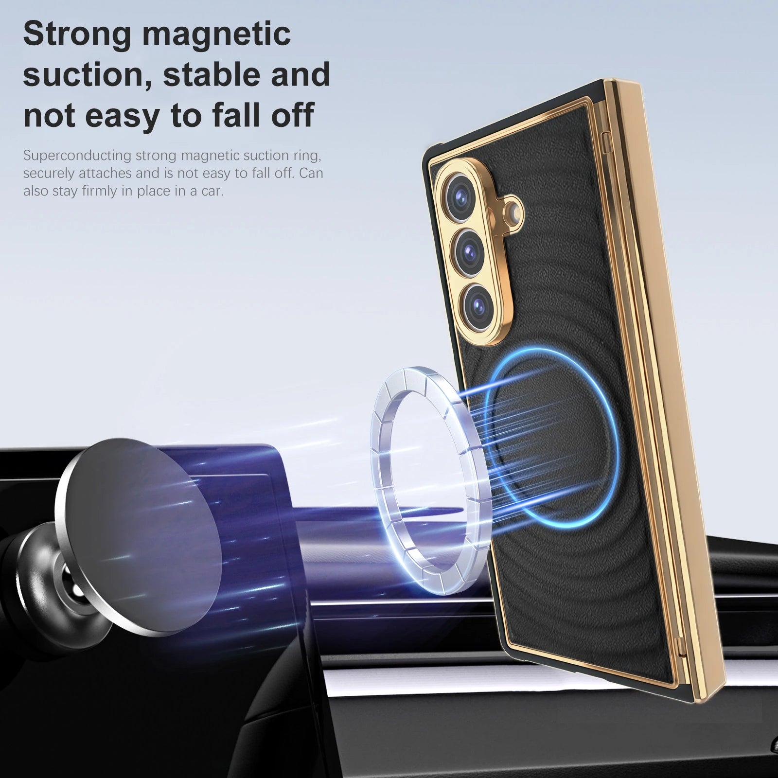 Samsung Galaxy Z Fold 7 Premium Magnetic Leather Case