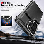 Luxury Glitter Bling Wallet Flip Phone Case with Card Slot Holder for Samsung Galaxy S24 Series