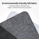 Modern Felt & Leather Mouse Pad