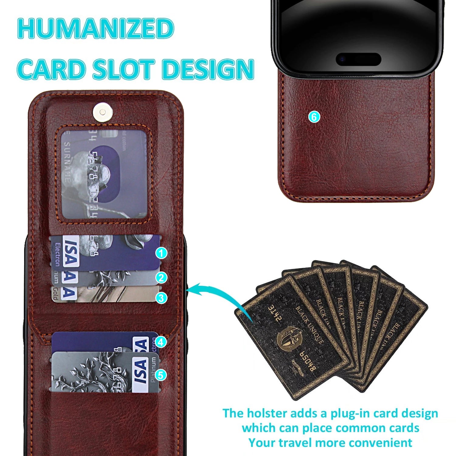 Vintage Style Leather Wallet Case for iPhone 17 Series