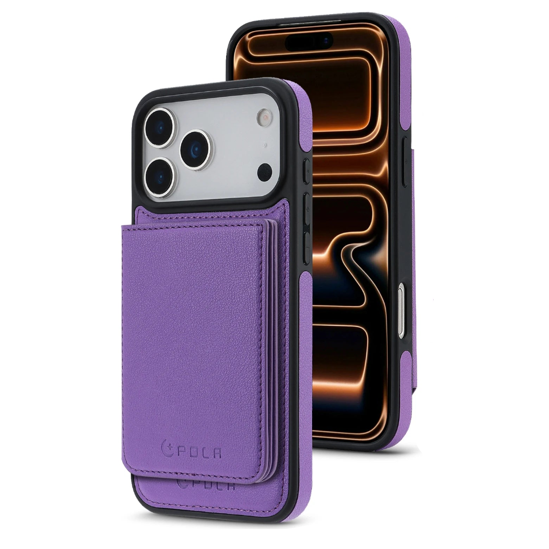 Luxury MagSafe Leather Case with Removable Multi Card Holder for iPhone 17 Series