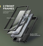 Military-Grade Protection Rugged Case with Camera Cover & Built-In Screen Protector for Samsung Galaxy S25 Ultra