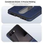 Samsung Galaxy Z Flip 7 PU Leather Magnetic Case with Stand