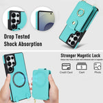 Premium Leather Crossbody Magnetic Case with Detachable Wallet for Samsung Galaxy S26 Series