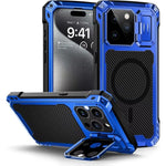 Heavy-Duty Metal Case and Glass Camera Lens Cover for iPhone 16 Series