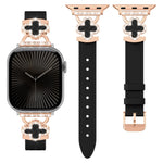 Elegant Leather Bracelet Strap for Apple Watch Series 10