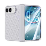Quilted Hinge Protection Case with Tempered Glass Front Screen for iPhone Duo