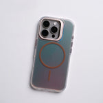 Gradient Laser MagSafe PC Case with Alloy Lens Protector for iPhone 16 Series