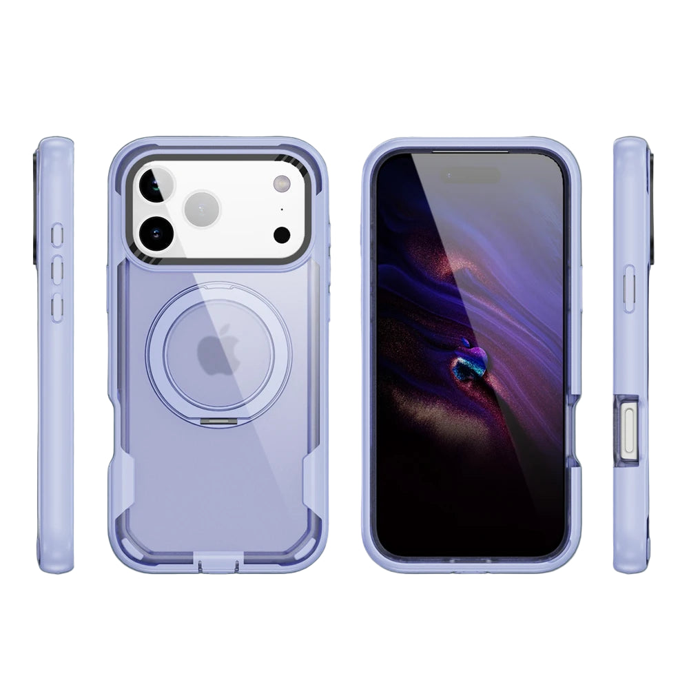 Shockproof Luxury Matte MagSafe Case with Ring Holder for iPhone 17 Series