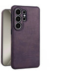 Shockproof Leather-Textured Bumper Case with Raised Camera Ring Protection for Samsung Galaxy S26 Series