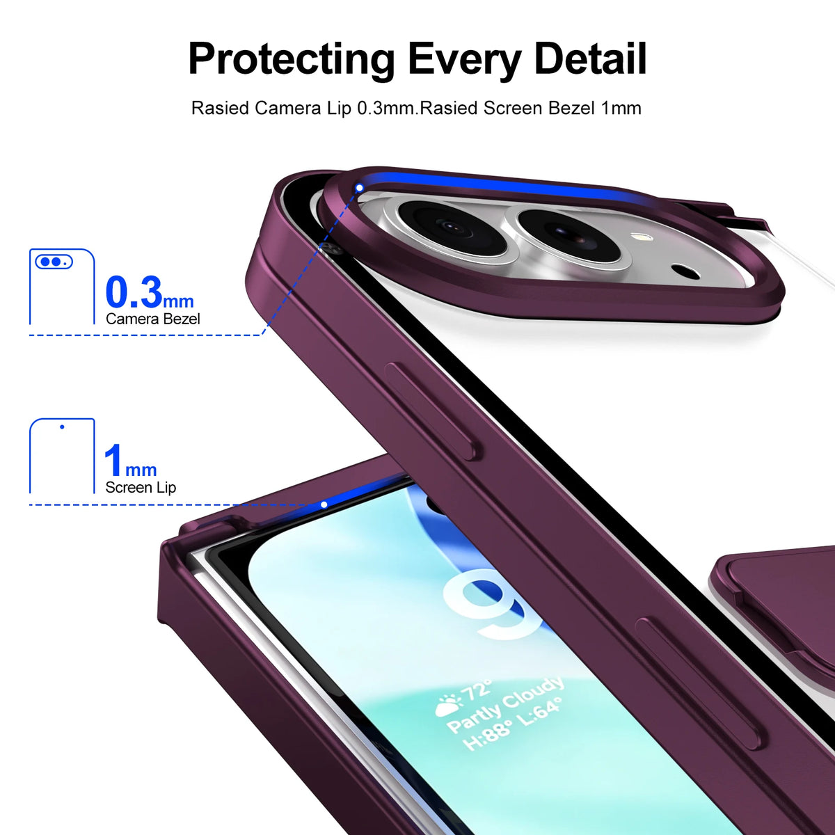 Aluminum Alloy Kickstand Case with Full Hinge Protection for iPhone Duo