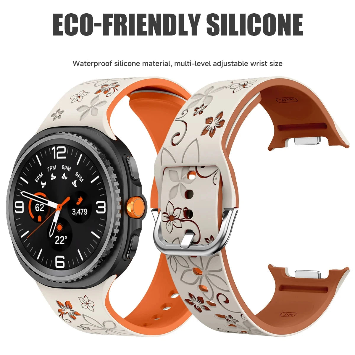 Waterproof Silicone Watch Band for Samsung Galaxy Watch 9