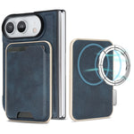 Shockproof Leather MagSafe Case with Detachable Card Holder for iPhone Duo