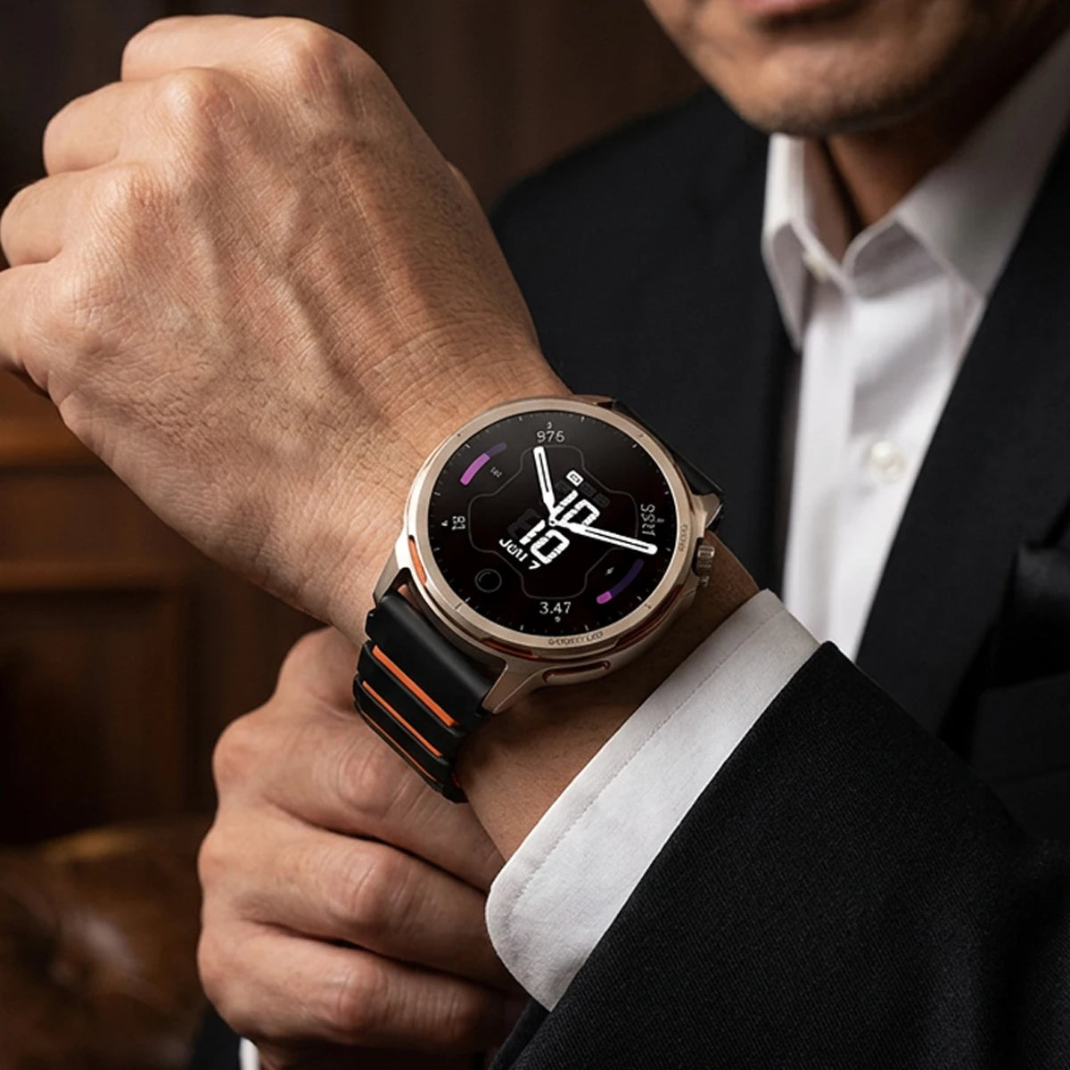 Quilted Silicone Watch Band with Magnetic Quick-Release for Samsung Galaxy Watch Ultra 2