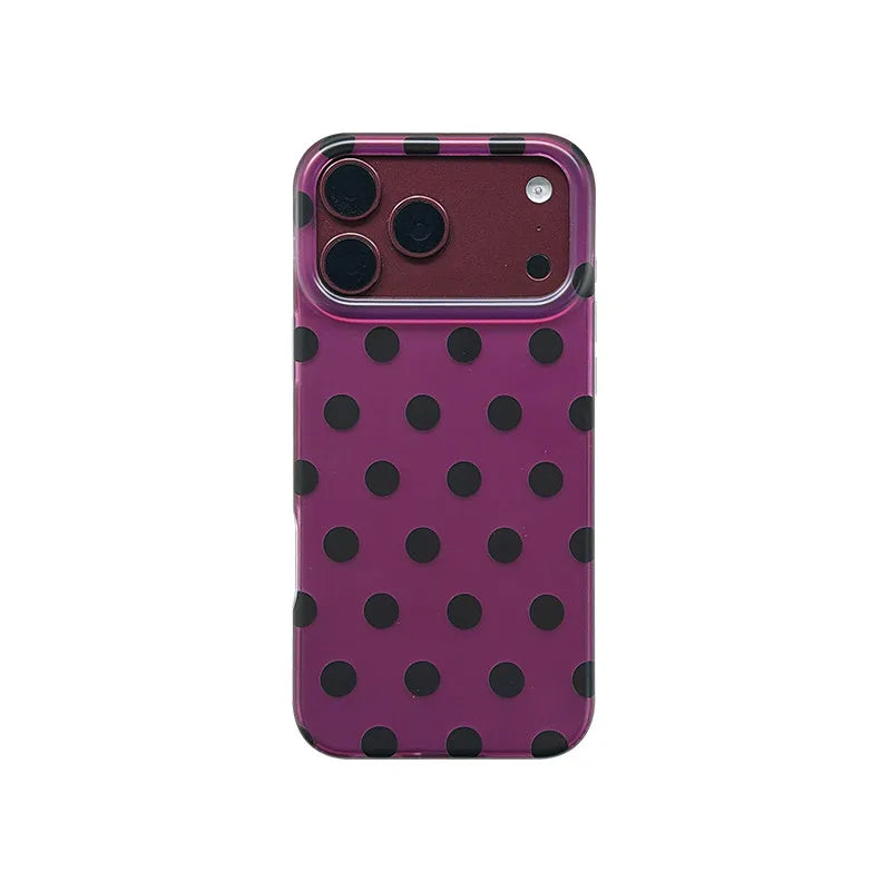Translucent Polka Dot Case with Raised Camera Frame for iPhone 18 Series