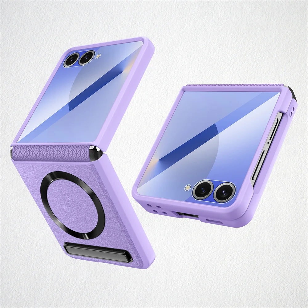 Protective Magnetic Case with Built-in Kickstand for Samsung Galaxy Z Flip 7