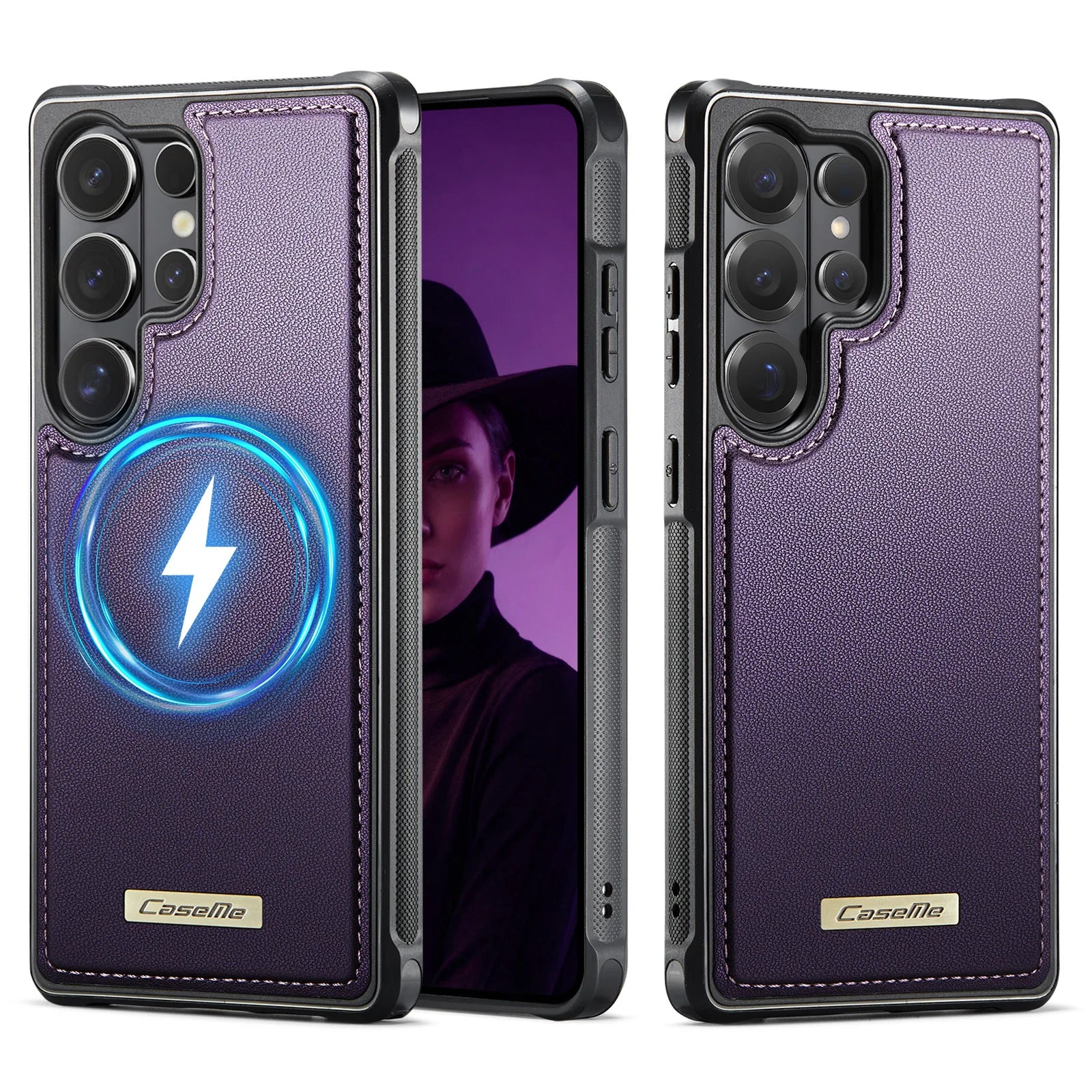 Samsung Galaxy S25 Series Magnetic Leather Phone Case