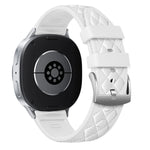 Diamond Quilted Pin-and-Buckle Watch Strap with Metal Fastener for Samsung Galaxy Watch 9