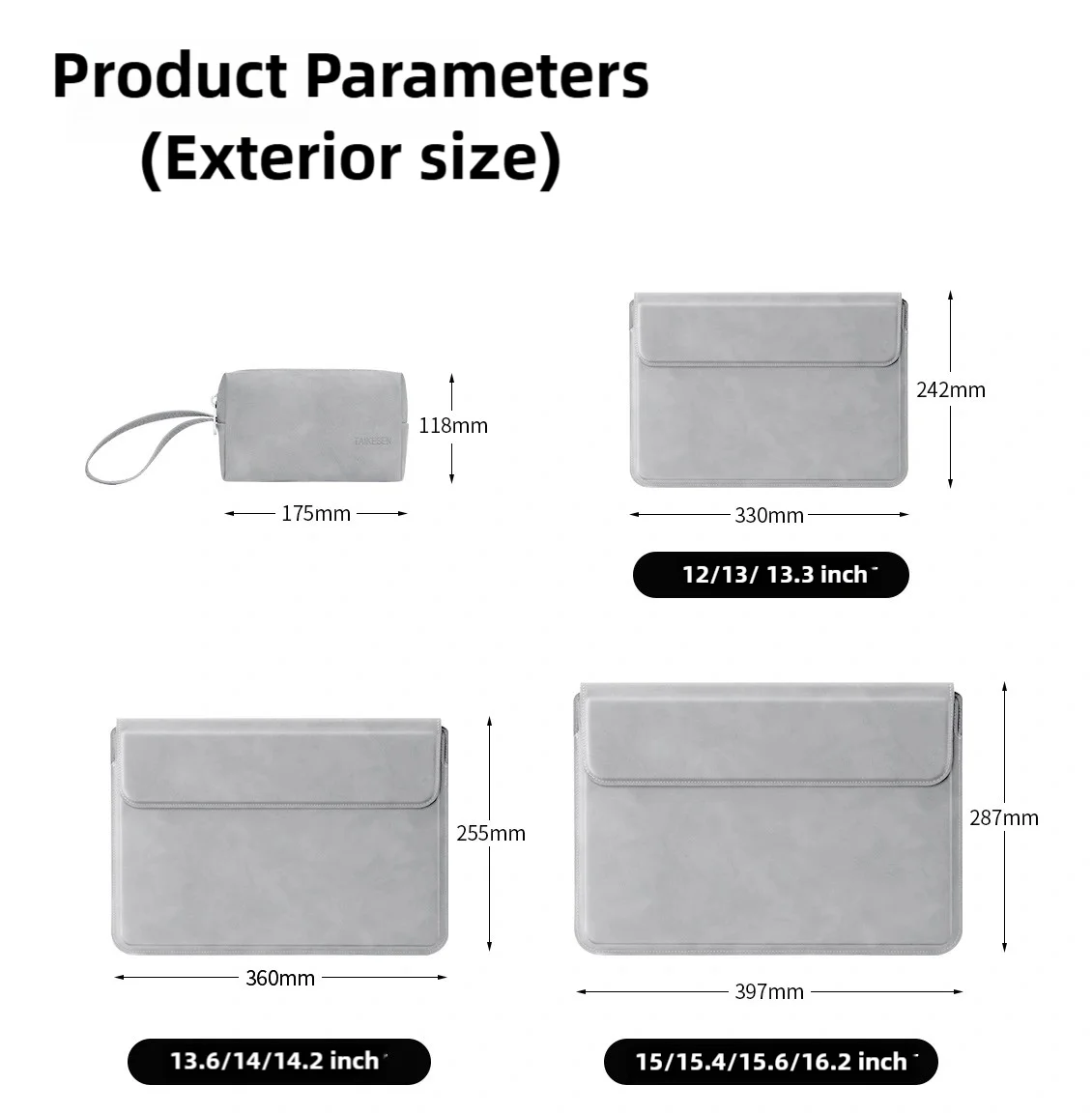 Protective Laptop Sleeve Case Set