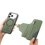 Shockproof Leather Flip Case with Detachable Zipper Wallet for iPhone 17 Series