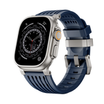 Perforated Silicone Band with Sweat-Wicking Ventilation for Apple Watch