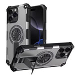 Shockproof Armor MagSafe Case with Invisible Fold Stand for iPhone 16 Series