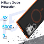 Translucent Matte Magnetic Case with Lens Protector and Stand for Samsung Galaxy S24 Series