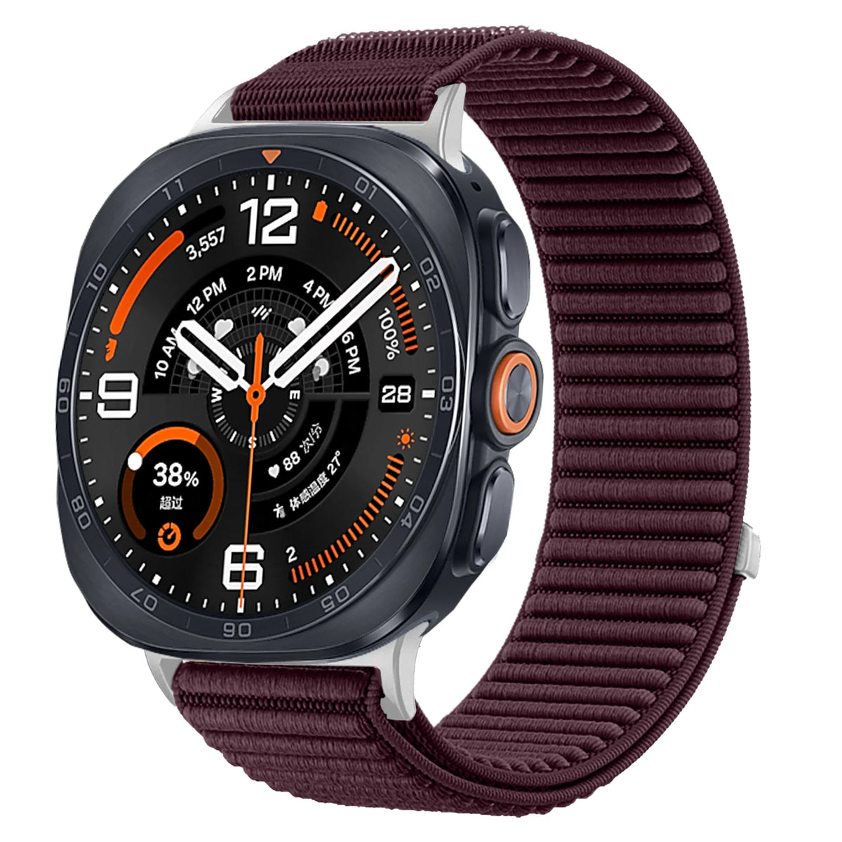 Breathable Ribbed Nylon Watch Strap for Samsung Galaxy Watch Ultra 2