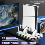 PlayStation 5 Cooling Stand with Dual Controller Charging and RGB Lights