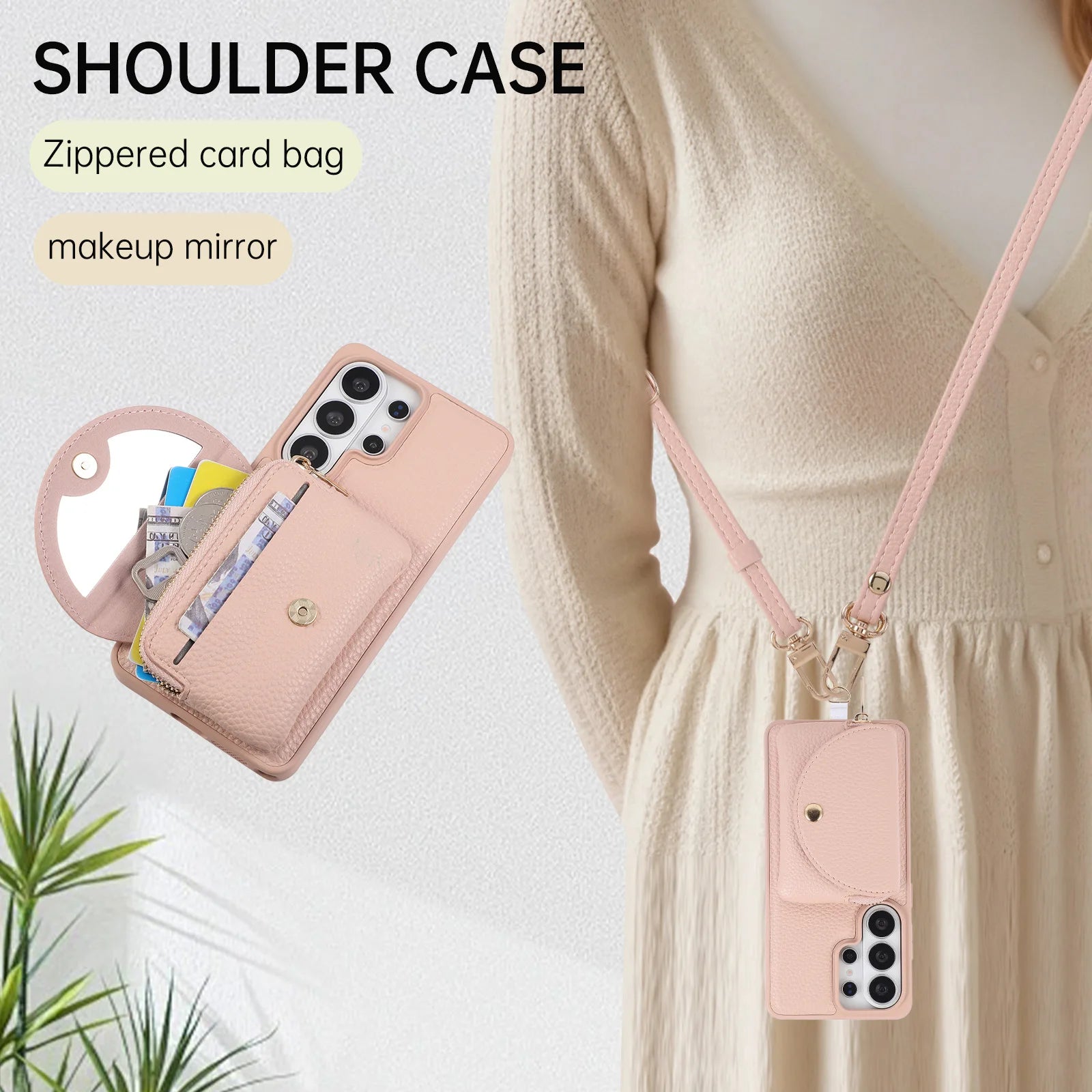 Litchi PU Leather Wallet Case for Samsung Galaxy S25 Series