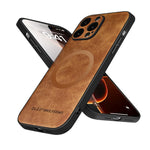 Luxury Leather MagSafe Case for iPhone 16 Series