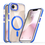 Clear Magnetic PC + TPU Case with Aluminum Button for iPhone 16e