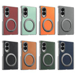Premium Magnetic Leather Case with Central Hinge Protection for Samsung Galaxy Z Fold 8