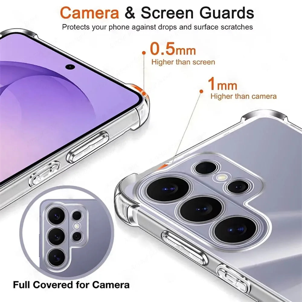 Airbag Shockproof Clear Case for Samsung Galaxy S26 Series