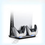 Vertical Stand with Controller Charging Dock Station for PlayStation 5