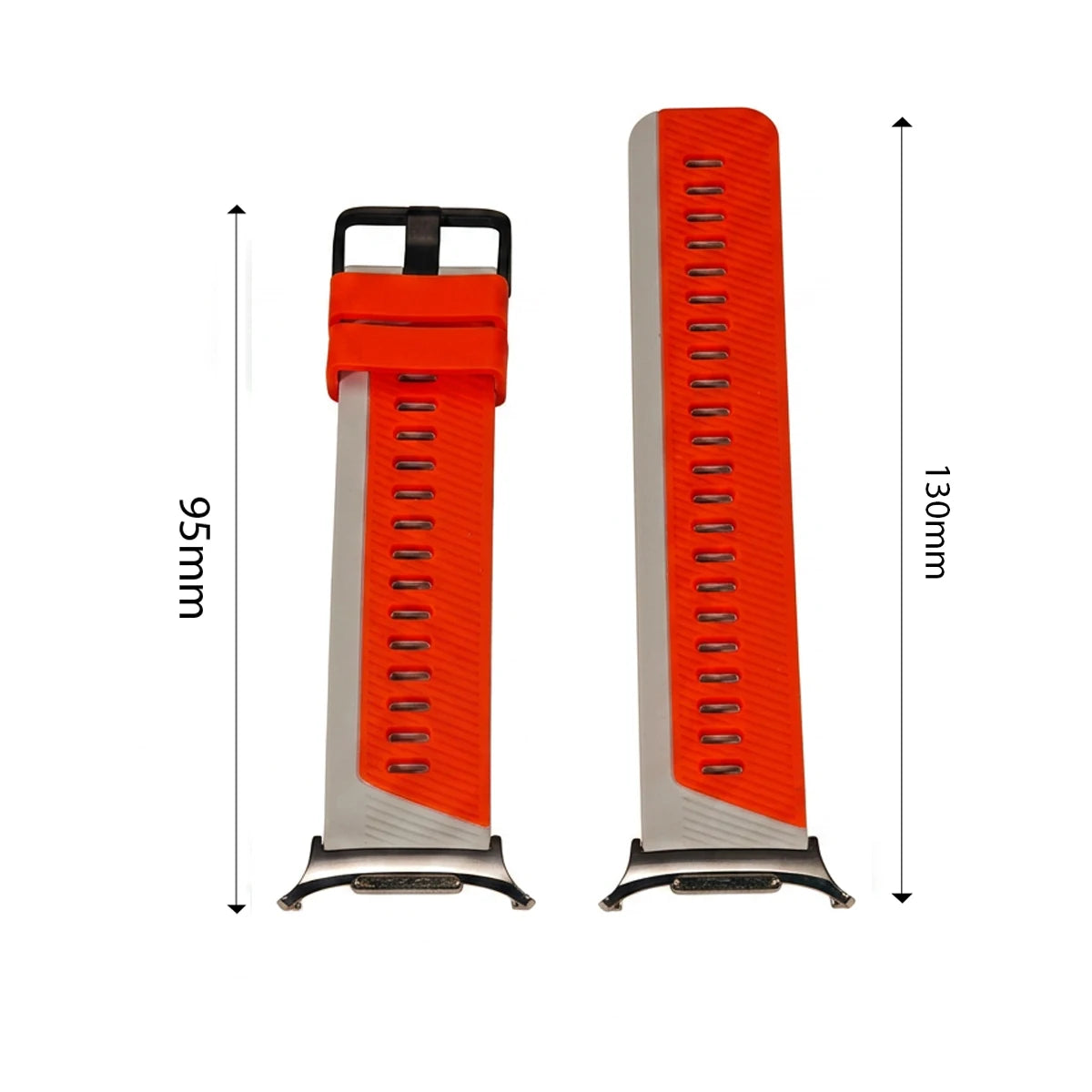 Two-Tone Silicone Sports Watch Strap with Quick-Release Connector for Samsung Galaxy Watch Ultra 2
