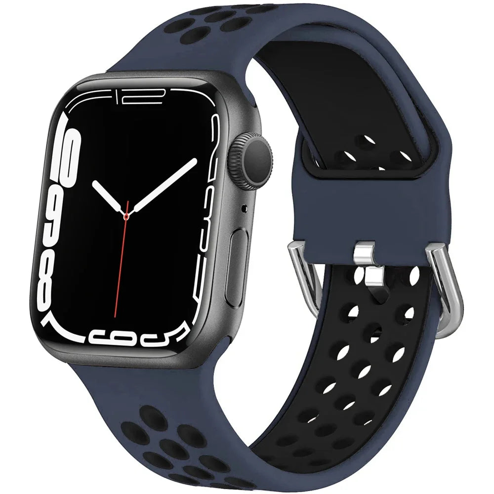 Two Tone Silicone Sport Strap for Apple Watch